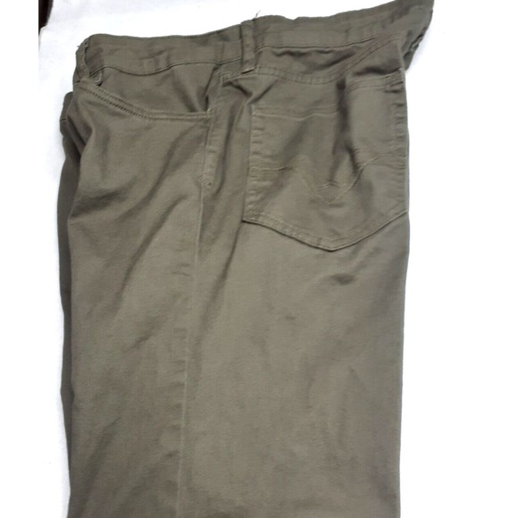 IZOD Men's Size 34x32 Dark Green Slim Fit Straight Leg pants Zipper pocket - Picture 3 of 6